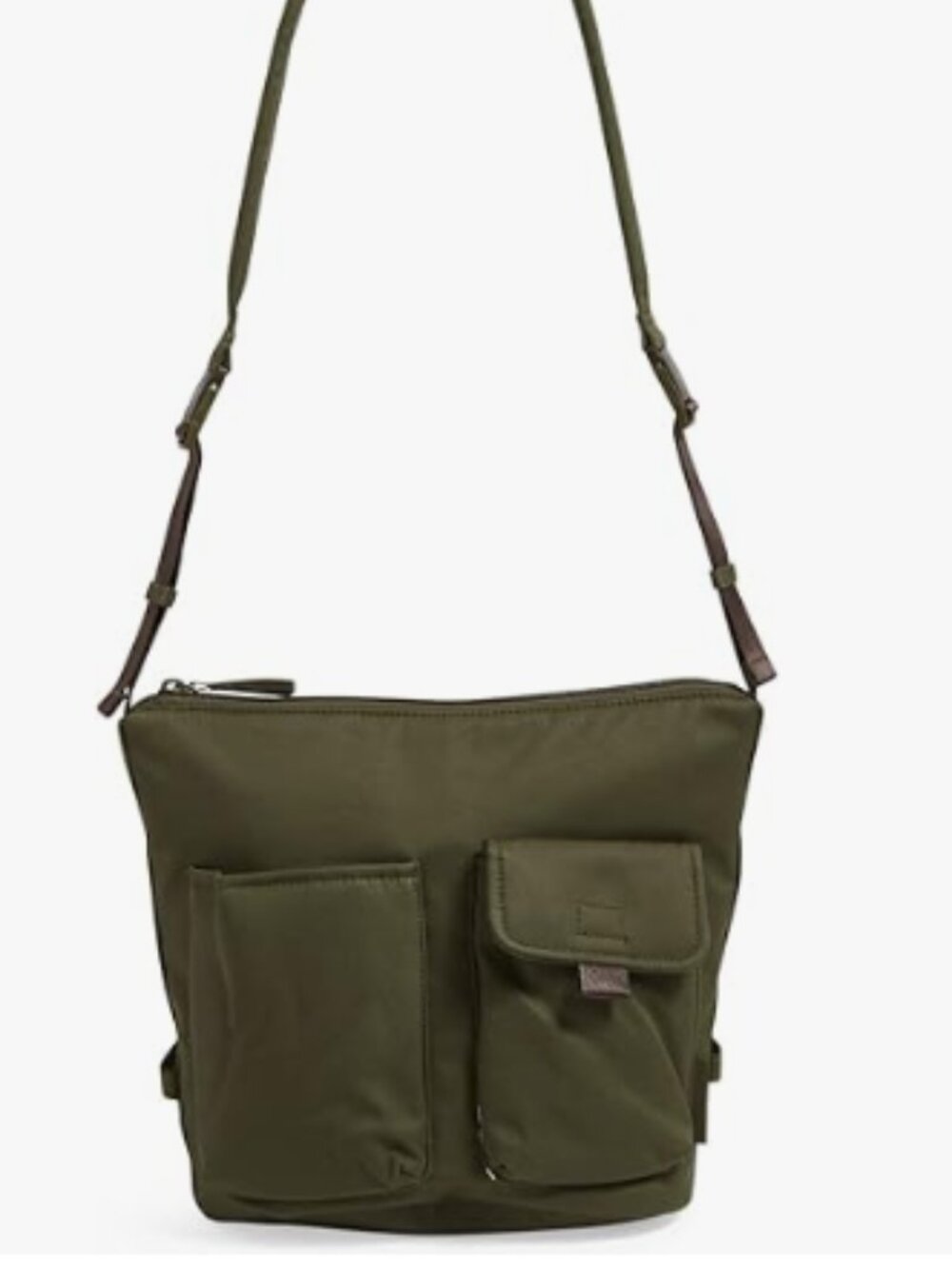 Vera Bradley Utility Bucket Crossbody Purse (Climbing Ivy Green) BNWT